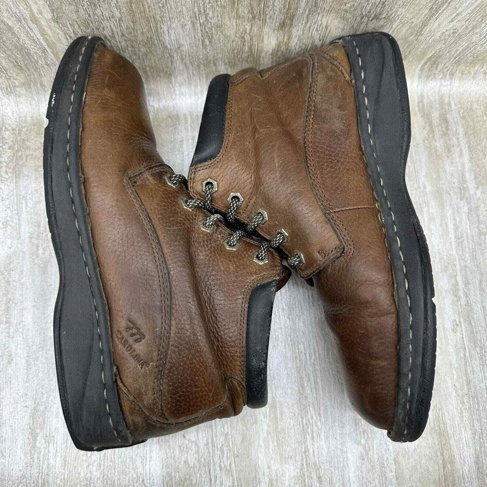 Vintage Carolina Brown Leather Boots Mountain Trail Hiking Vibram Womens 9W
